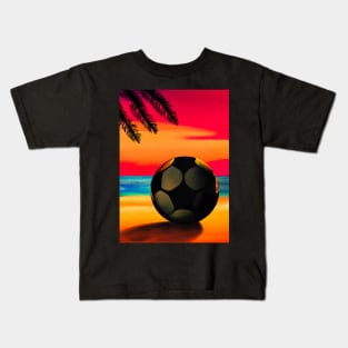 Island palm football Kids T-Shirt